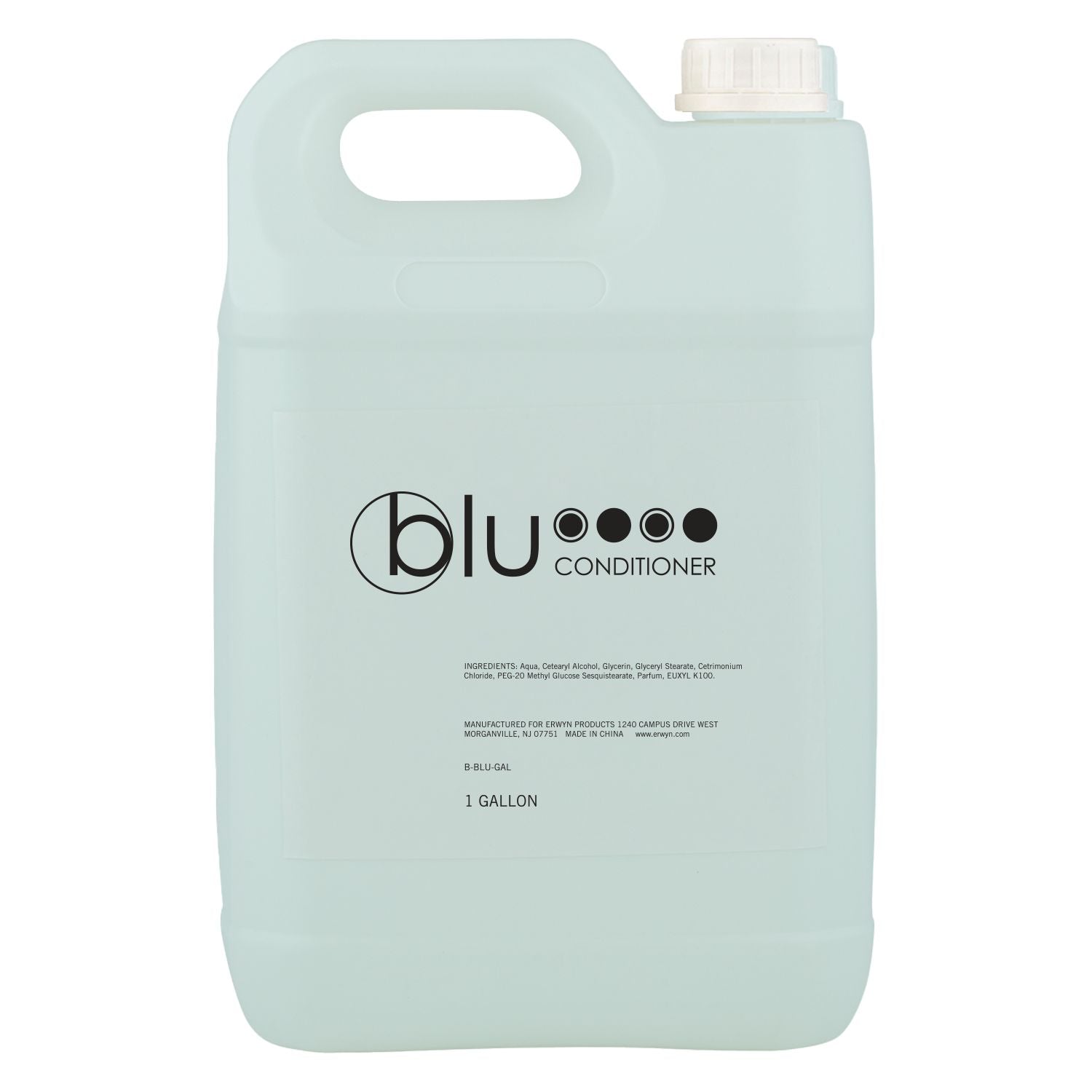 BLU 1 Gallon Conditioner bottle with a professional design, offering hotels a bulk solution for high-quality, moisturizing conditioner in guestrooms and spa areas.