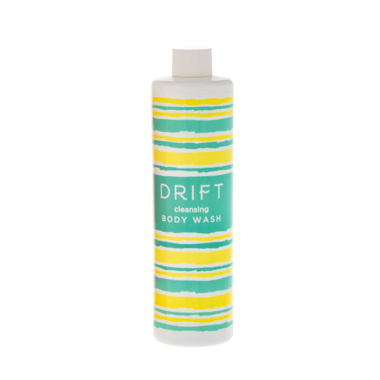 DRIFT 12oz Body Wash in a sleek bottle, providing a refreshing and gentle cleanse with a soothing scent for a luxurious shower experience.