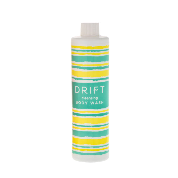 DRIFT 12oz Body Wash in a sleek bottle, providing a refreshing and gentle cleanse with a soothing scent for a luxurious shower experience.