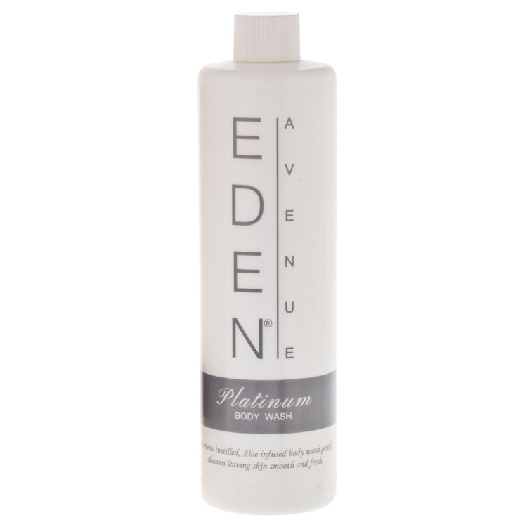 EDEN AVENUE PLATINUM 12oz Body Wash bottle featuring a sleek, luxurious design for hotel or hospitality settings, offering a premium cleansing experience for guests.