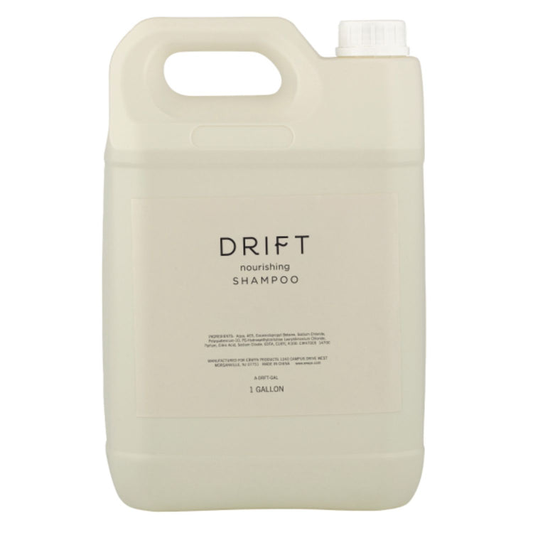 DRIFT 1 Gallon Shampoo, a large, refillable bottle of nourishing shampoo for hospitality settings, providing a luxurious hair care experience for guests.