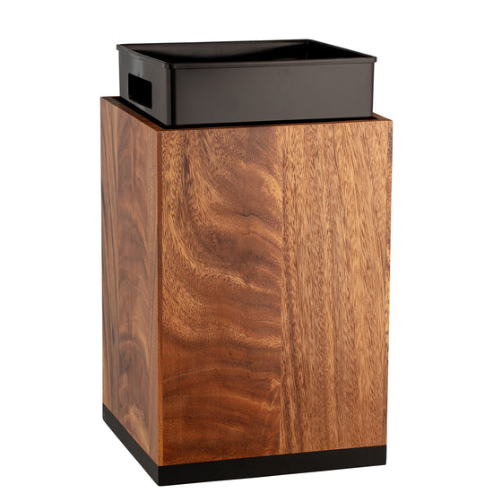 Acacia | Image of the Canopy collection bathroom 8qt Wastebasket with optional liner.