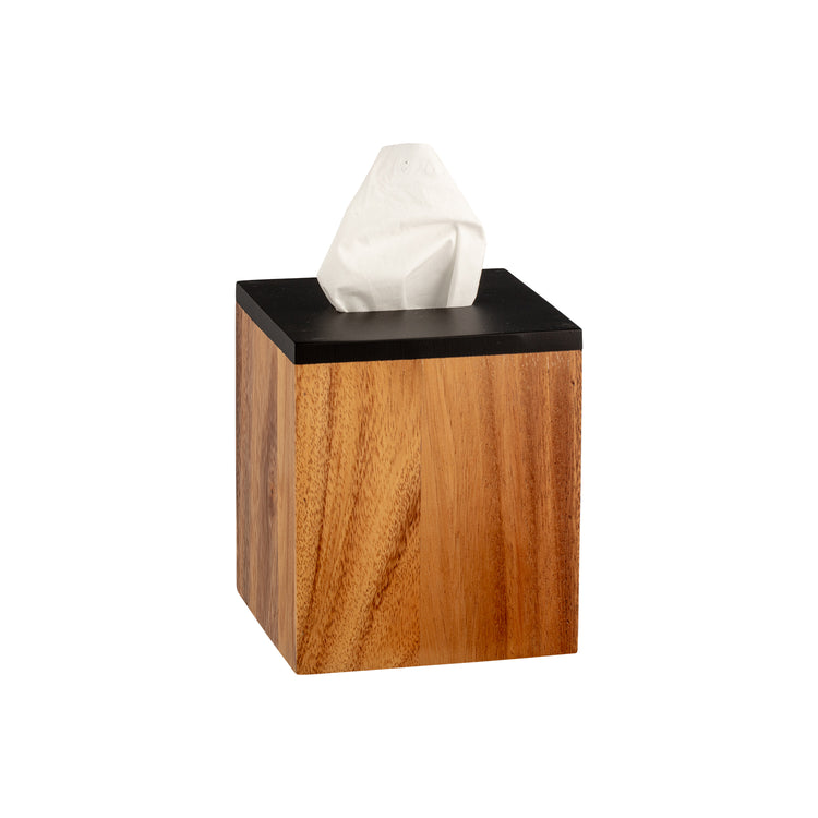 Acacia | Image of the Canopy collection natural Boutique Tissue Box Cover with tissues