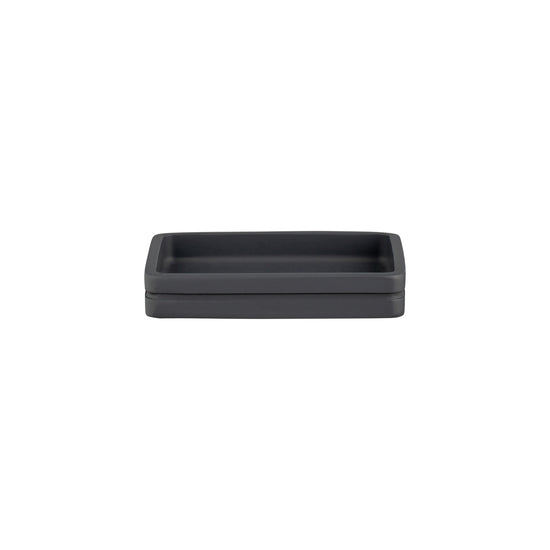 Matte Charcoal | Minimalist Malibu Rectangle Soap Dish, designed to complement upscale hospitality decor.