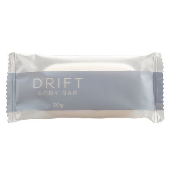 DRIFT White Rectangle Massage Bar, a soothing and moisturizing skincare bar, designed to provide guests with a relaxing massage experience.