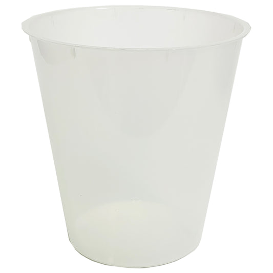 Clear Frost | Full liner designed for a 14qt round wastebasket, providing a secure fit and added protection for easy waste disposal.