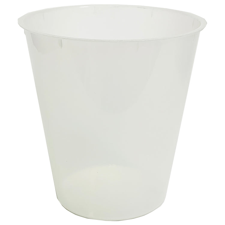 Clear Frost | Full liner designed for a 14qt round wastebasket, providing a secure fit and added protection for easy waste disposal.