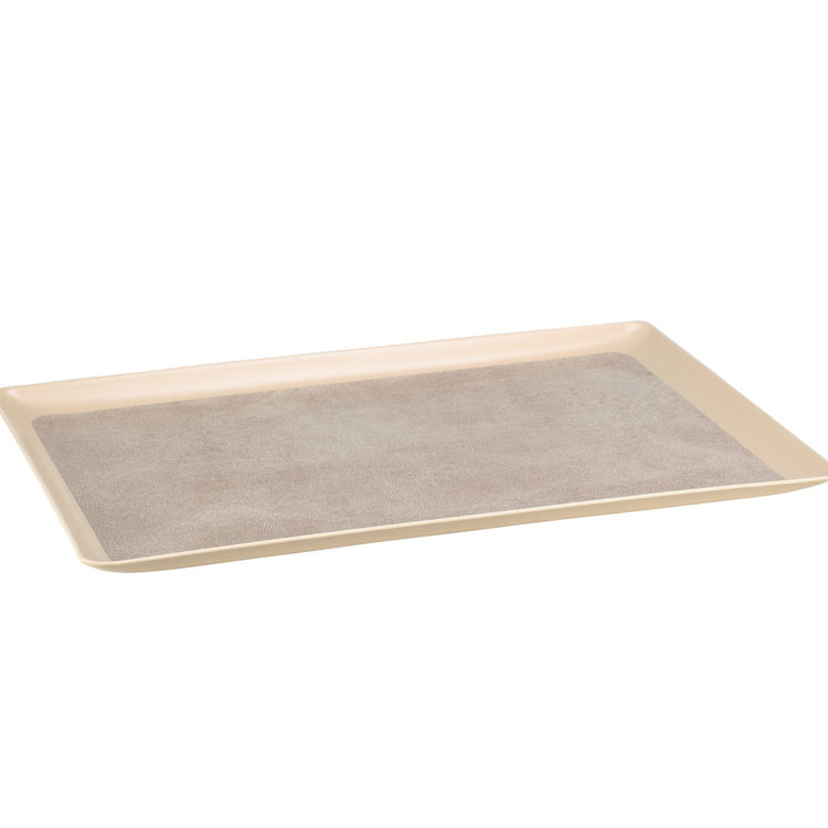 Taupe | Core 11" x 17" Laminated Leatherette Tray, enhancing hospitality interiors with its sophisticated design.