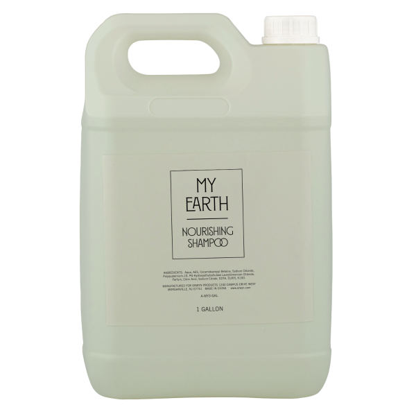 Image of the MY EARTH: GARDEN OF EDEN 1 Gallon Shampoo, featuring a sustainable, eco-friendly bulk container designed for hospitality, providing gentle and effective hair cleansing.