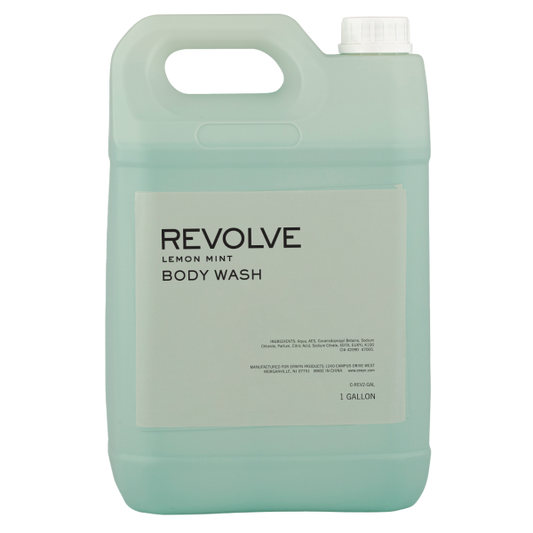 REVOLVE: TERRAZZO 1 Gallon Body Wash in a large, bottle for convenient, bulk use in hospitality settings.